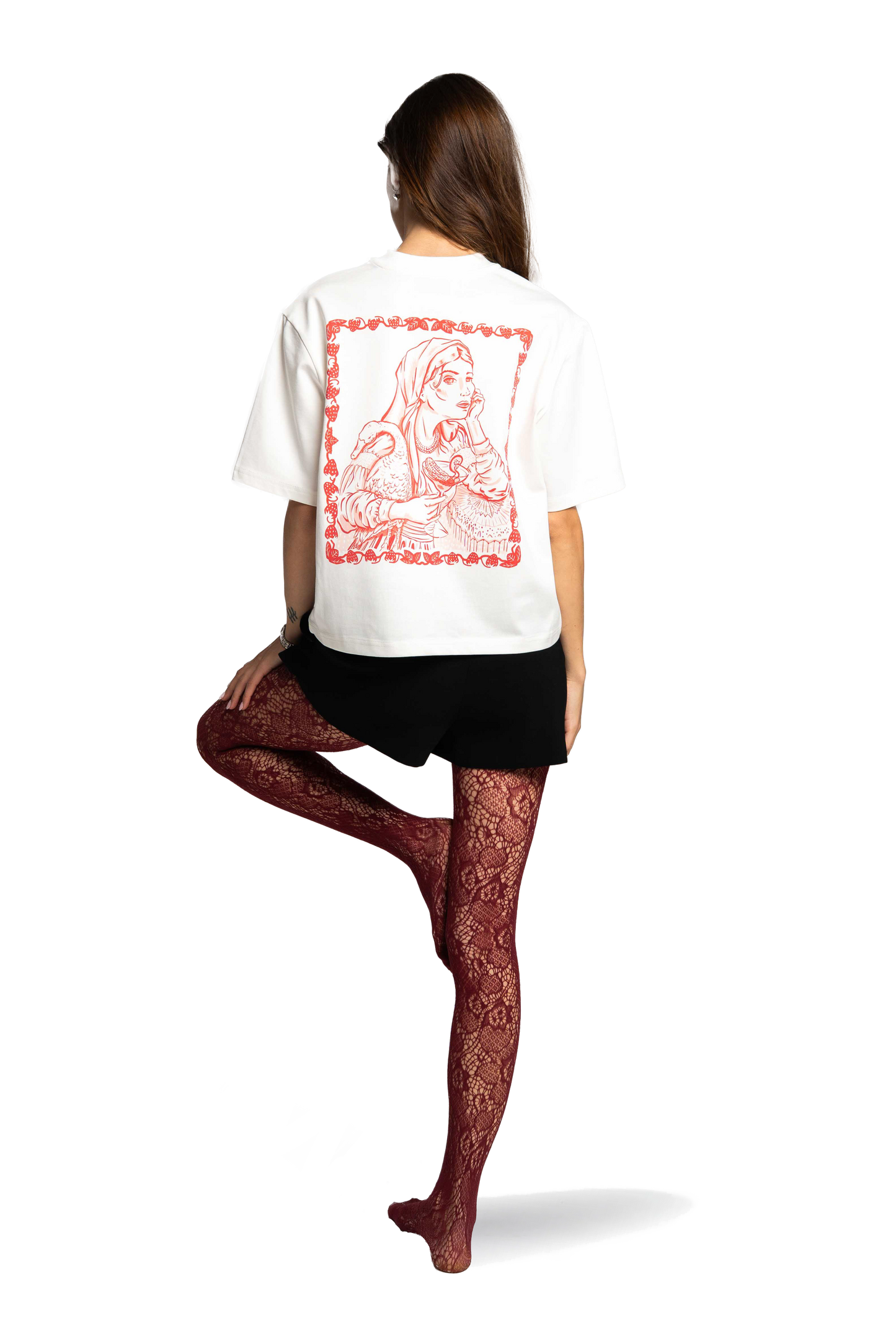 Cropped T-shirt Slavic Girl