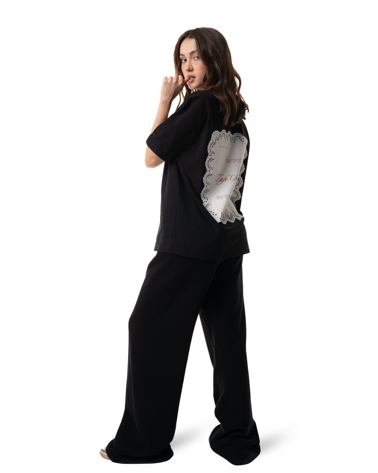 Cropped T-shirt Reservation (Black)